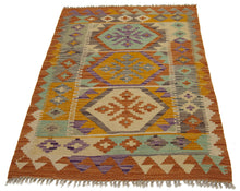Carica l'immagine nel visualizzatore di Gallery, 115x80 CM Kilim Autentico Originale Fatto a Mano Facile da Pulire Stile Rustico
