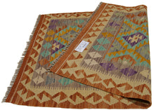 Lade das Bild in den Galerie-Viewer, 115x80 CM Kilim Autentico Originale Fatto a Mano Facile da Pulire Stile Rustico
