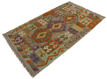 Load image into Gallery viewer, 135x82 CM Kilim Autentico Originale Fatto a Mano Facile da Pulire Stile Rustico
