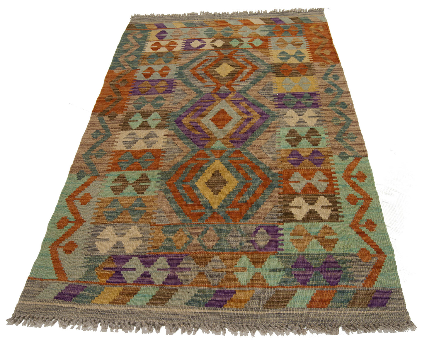 135x82 CM Kilim Autentico Originale Fatto a Mano Facile da Pulire Stile Rustico