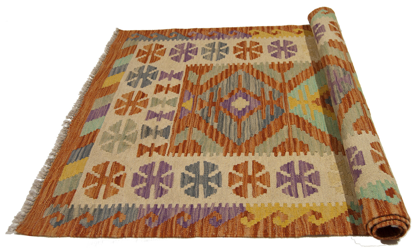 122x82 CM Autentik Kilim Kelem Original Hand Made Classic STYL - EASY TO CLEAN