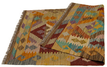 Carica l'immagine nel visualizzatore di Gallery, 126x77 CM Autentio kilim originale fatto a mano Stile classico - Facile da pulire
