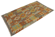 Load image into Gallery viewer, 130x76 CM Autentio kilim originale fatto a mano Stile classico - Facile da pulire
