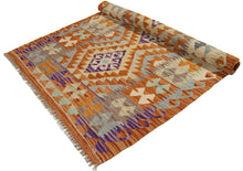Carica l'immagine nel visualizzatore di Gallery, 123x85 CM Autentio kilim originale fatto a mano Stile classico - Facile da pulire
