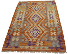 Carica l'immagine nel visualizzatore di Gallery, 123x85 CM Autentio kilim originale fatto a mano Stile classico - Facile da pulire
