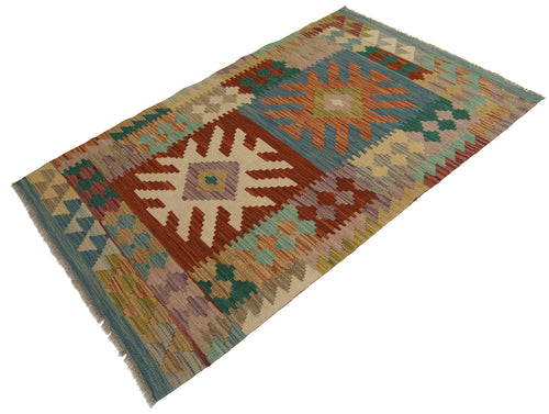 130x82 CM Autentio kilim originale fatto a mano Stile classico - Facile da pulire