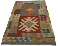 Load image into Gallery viewer, 130x82 CM Autentio kilim originale fatto a mano Stile classico - Facile da pulire
