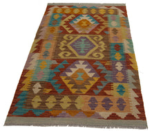 Load image into Gallery viewer, 130x77 CM Autentio kilim originale fatto a mano Stile classico - Facile da pulire
