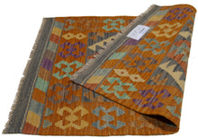 Load image into Gallery viewer, 88x64 CM Autentio kilim Kilem originale fatto a mano Stile classico - Facile da pulire
