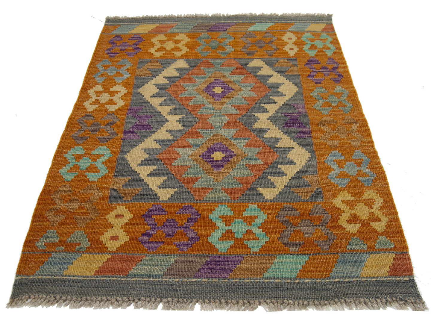 88x64 CM Autentio kilim Kilem originale fatto a mano Stile classico - Facile da pulire