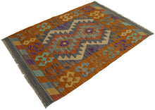 Load image into Gallery viewer, 88x64 CM Autentio kilim Kilem originale fatto a mano Stile classico - Facile da pulire

