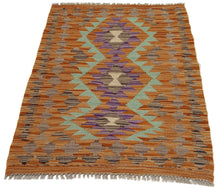 Carica l'immagine nel visualizzatore di Gallery, 92x63 CM Autentio kilim originale fatto a mano Stile classico - Facile da pulire
