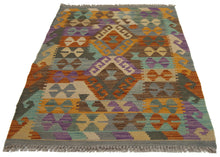 Carica l&#39;immagine nel visualizzatore di Gallery, 94x67 CM Autentio kilim originale fatto a mano Stile classico - Facile da pulire
