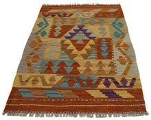 Load image into Gallery viewer, 90x63 CM Autentio kilim originale fatto a mano Stile classico - Facile da pulire
