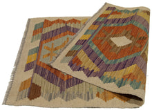 Carica l&#39;immagine nel visualizzatore di Gallery, 92x57 CM Autentio kilim originale fatto a mano Stile classico - Facile da pulire
