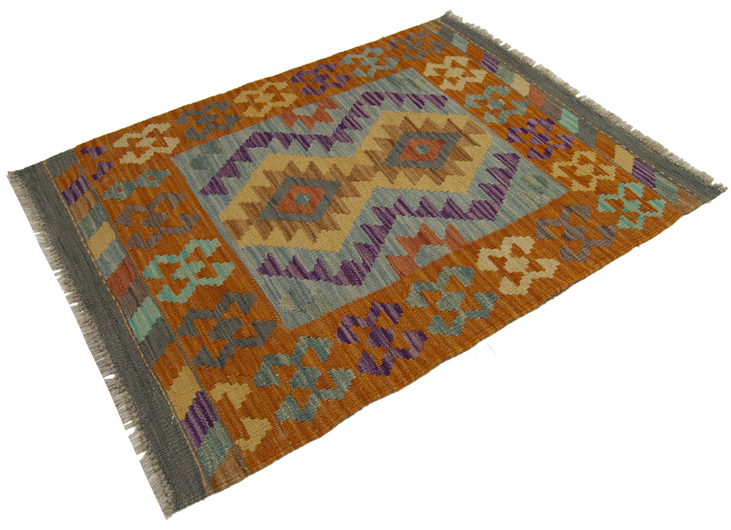 92x57 CM Autentio kilim originale fatto a mano Stile classico - Facile da pulire