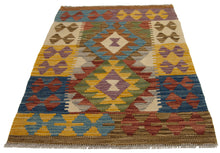 Carica l'immagine nel visualizzatore di Gallery, 86x60 CM Autentik Kilim Kelem Original Hand Made Classic STYL - EASY TO CLEAN  - colors
