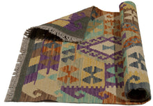 Carica l'immagine nel visualizzatore di Gallery, 88x65 CM Autentio kilim originale fatto a mano Stile classico - Facile da pulire
