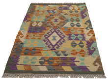 Carica l'immagine nel visualizzatore di Gallery, 88x65 CM Autentio kilim originale fatto a mano Stile classico - Facile da pulire
