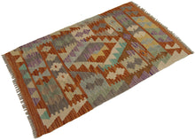Load image into Gallery viewer, 96x60 CM Autentio kilim originale fatto a mano Stile classico - Facile da pulire
