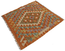 Carica l'immagine nel visualizzatore di Gallery, 70x70  CM Autentio kilim originale fatto a mano Stile classico - Facile da pulire
