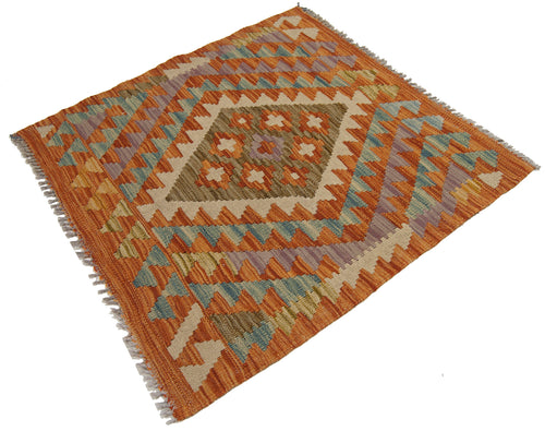 70x70  CM Autentio kilim originale fatto a mano Stile classico - Facile da pulire