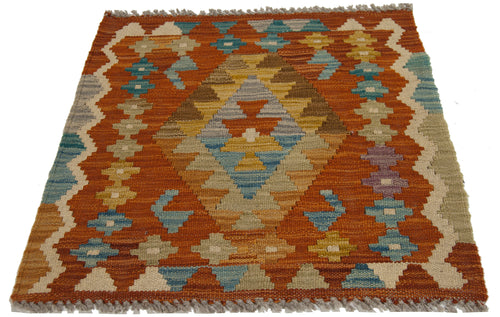 60x55  CM Autentio kilim originale fatto a mano Stile classico - Facile da pulire
