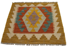 Load image into Gallery viewer, 57x57 CM Autentio kilim originale fatto a mano Stile classico - Facile da pulire
