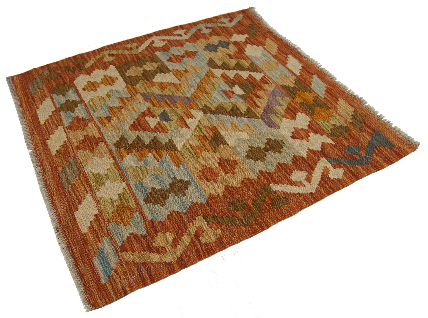 77x76 CM Autentio kilim originale fatto a mano Stile classico - Facile da pulire