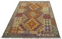 Carica l'immagine nel visualizzatore di Gallery, 152x97 CM Autentio kilim originale fatto a mano Stile classico - Facile da pulire
