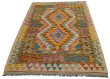 Load image into Gallery viewer, 142x100 CM Autentio kilim originale fatto a mano Stile classico - Facile da pulire
