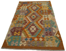 Load image into Gallery viewer, 142x100 CM Autentio kilim originale fatto a mano Stile classico - Facile da pulire
