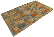 Carica l'immagine nel visualizzatore di Gallery, 153x95 CM Autentio kilim originale fatto a mano Stile classico - Facile da pulire
