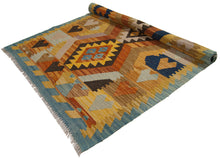 Carica l'immagine nel visualizzatore di Gallery, 153x102 CM Autentio kilim originale fatto a mano Stile classico - Facile da pulire
