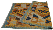 Carica l'immagine nel visualizzatore di Gallery, 153x102 CM Autentio kilim originale fatto a mano Stile classico - Facile da pulire
