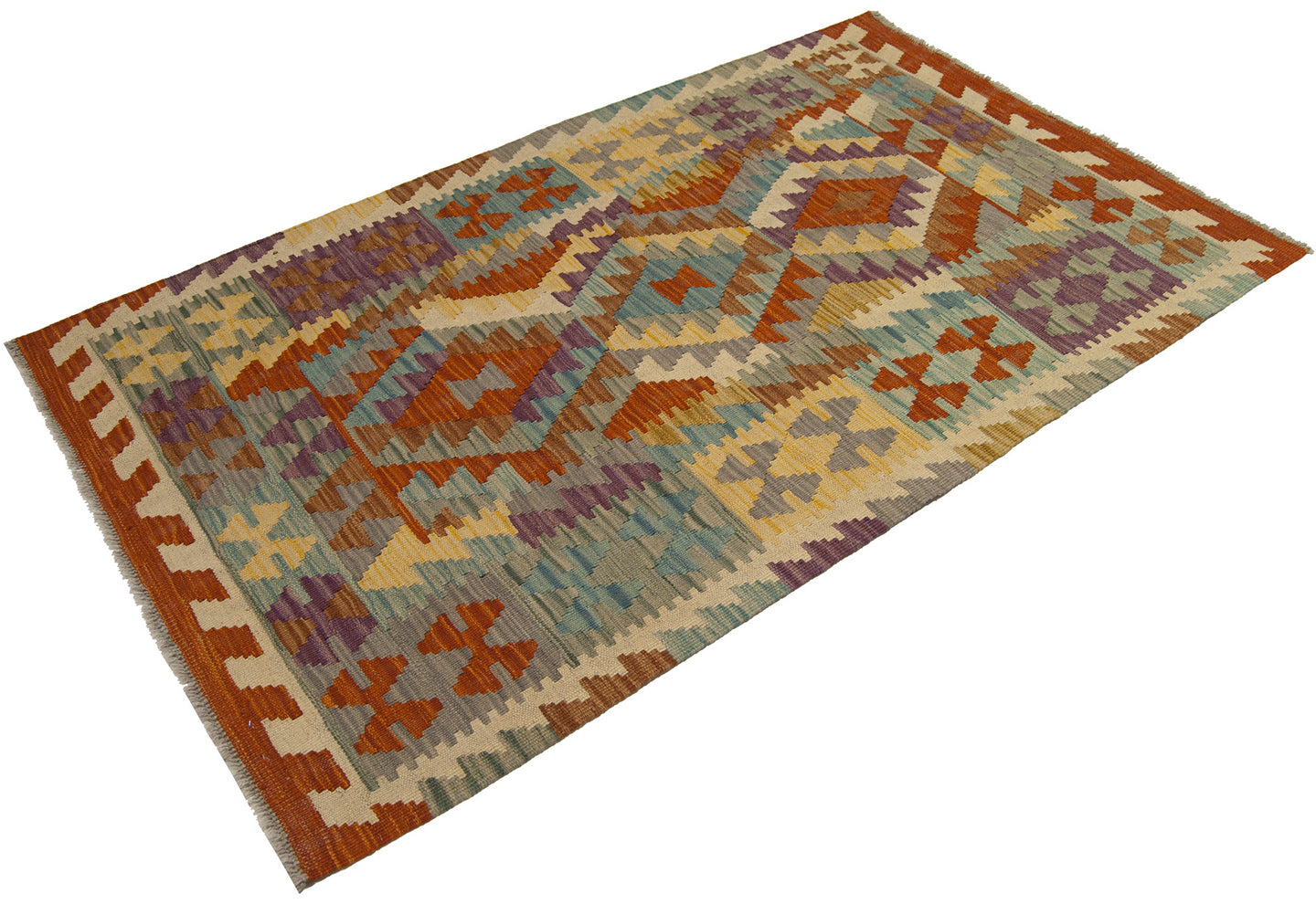 142x87 CM Autentio kilim originale fatto a mano Stile classico - Facile da pulire