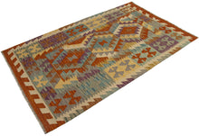 Carica l'immagine nel visualizzatore di Gallery, 142x87 CM Autentio kilim originale fatto a mano Stile classico - Facile da pulire
