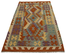 Carica l'immagine nel visualizzatore di Gallery, 142x87 CM Autentio kilim originale fatto a mano Stile classico - Facile da pulire

