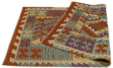 Carica l'immagine nel visualizzatore di Gallery, 142x87 CM Autentio kilim originale fatto a mano Stile classico - Facile da pulire
