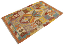 Carica l'immagine nel visualizzatore di Gallery, 120x80 CM Autentio kilim originale fatto a mano Stile classico - Facile da pulire
