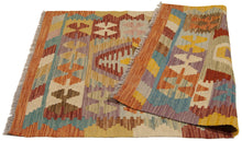 Carica l'immagine nel visualizzatore di Gallery, 120x80 CM Autentio kilim originale fatto a mano Stile classico - Facile da pulire
