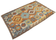 Carica l'immagine nel visualizzatore di Gallery, 125x83 CM Autentio kilim originale fatto a mano Stile classico - Facile da pulire
