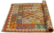 Carica l'immagine nel visualizzatore di Gallery, 125x82 CM Autentio kilim originale fatto a mano Stile classico - Facile da pulire
