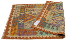 Carica l'immagine nel visualizzatore di Gallery, 125x82 CM Autentio kilim originale fatto a mano Stile classico - Facile da pulire
