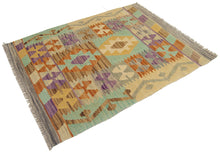 Load image into Gallery viewer, 92x74 CM Autentio kilim originale fatto a mano Stile classico - Facile da pulire
