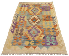 Carica l'immagine nel visualizzatore di Gallery, 128x76 CM Autentio kilim originale fatto a mano Stile classico - Facile da pulire
