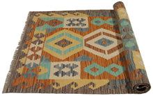 Carica l'immagine nel visualizzatore di Gallery, 125x80 CM Autentio kilim originale fatto a mano Stile classico - Facile da pulire
