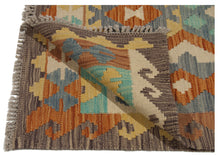 Carica l'immagine nel visualizzatore di Gallery, 125x80 CM Autentio kilim originale fatto a mano Stile classico - Facile da pulire
