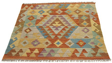 Carica l&#39;immagine nel visualizzatore di Gallery, 87x87 CM Autentio kilim originale fatto a mano Stile classico - Facile da pulire
