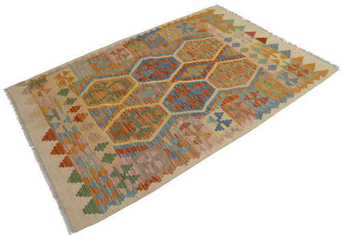 158x105 CM Autentio kilim originale fatto a mano Stile classico - Facile da pulire